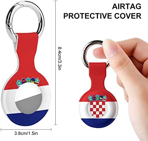 Horvátország-Zászló Nyomtatott Szilikon tok AirTags a Kulcstartó védőburkolat Levegő Tag Kereső, Tracker,