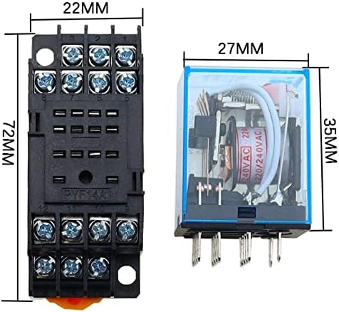 1db MY4NJ Elektronikus Micro Mini Elektromágneses Relé, 5A 14PIN a PYF14A Socket Bázis DC/AC 12V 24V 36V