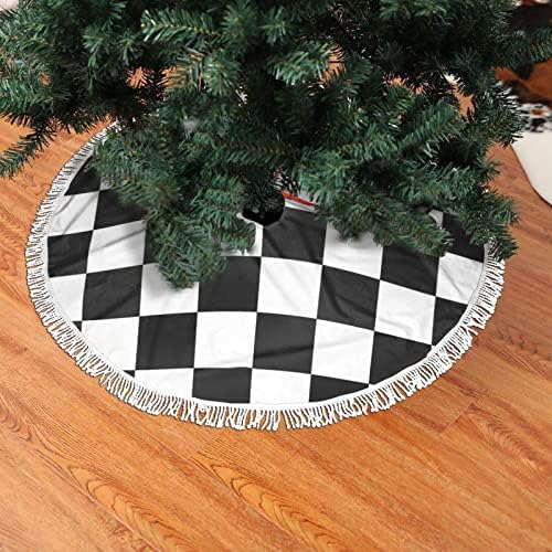 Fekete-Fehér Kockás karácsonyfa Szoknya, a Karácsonyi Ünnep lakberendezési 36