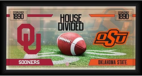 Oklahoma State Cowboys vs Oklahoma Sooners Keretes 10 x 20 Ház Labdarúgó-Kollázs - Főiskolai Csapat Plakkok,