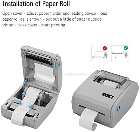 Nyomtató Többfunkciós Asztali 110mm Termikus Papír, Nyomtató Vonalkód Címke Nyomtató USB BT Kommunikációs