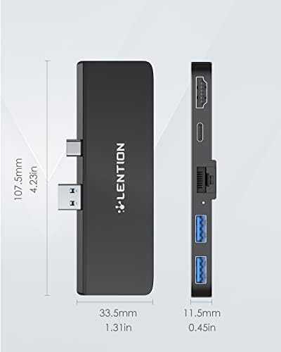 LENTION Surface Pro 7 USB C Hub Dokkolóegység,5-in-1 a Microsoft Surface Pro 7 Hub,4K@60Hz USB-C-HDMI-Hub,USB