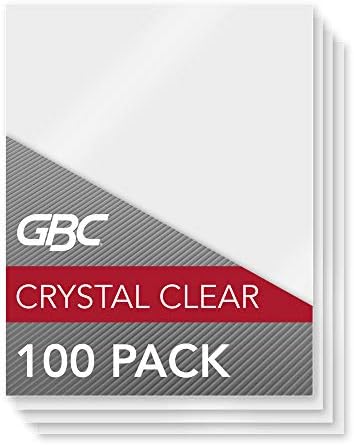 GBC HeatSeal Laminálás Tasakok, Crystal Clear, 100/Csomag (3200403),Fehér, 1 Csomag