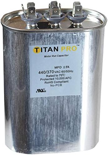 Titan Pro Ovális Motor Kettős Fut Kondenzátor, 35/5 Mikrofarad Értékelés, 370-440VAC Feszültség - TOCFD355