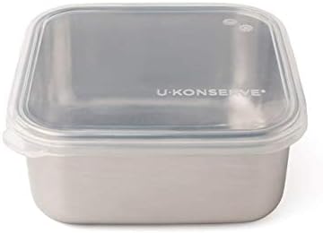 U-Konserve Rozsdamentes Acél Élelmiszer Tárolására Bento Box Konténer, szivárgásmentes Szilikon Fedél