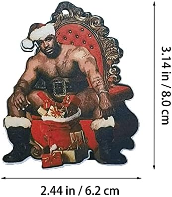 2 Csomag Karácsonyi Dísz Barry Mikulás Fa Mém,2022 Vicces Ünnepi Wood Mém Karácsonyi Vicces Fa Dísz Karácsonyi