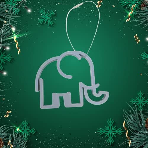 Elefánt Karácsonyi Dísz - Dekoratív Karácsonyi Dísz, - Dekoráció Ünnepi Dísz - Made in USA