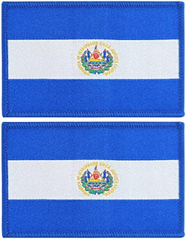 JBCD 2 Csomag Salvador Zászló Javítás Salvadori Zászlók Taktikai Javítás Pride Flag Javítás a Ruhát, Kalapot,