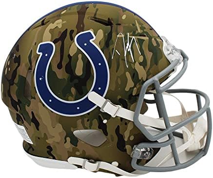 Dwight Freeney Aláírt Indianapolis Colts Sebesség Hiteles Camo NFL Sisak - Dedikált NFL Sisak