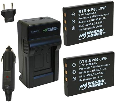Wasabi Power Akkumulátor (2 Csomag), valamint a Töltő Samsung SLB-1037, SLB-1137, valamint Samsung Digimax