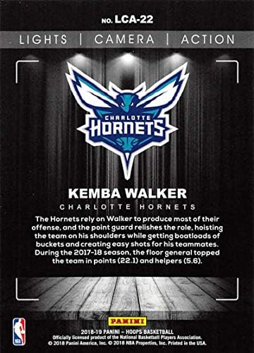 2018-19 NBA Karika Fények Kamera Akció Lakossági Betét 22 kemba-t Walker Charlotte Hornets Hivatalos