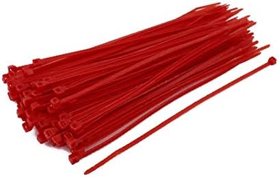 X-mosás ragályos 3mm x 150 mm-es önzáró Nylon Kábel Köti Nehéz Ipari Vezeték karperecet Piros 100-as(Fascette
