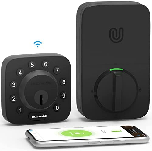 Intelligens Zár Ajtó Érzékelő, ULTRALOQ 5-in-1 Kulcs nélküli Ajtó Zár, Beépített WiFi, a Bluetooth, majd
