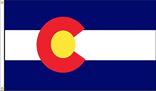 Colorado usa Állami Zászló: 3x5foot poli Szín: Colorado, Modell: , Otthon/Kert & Outdoor Bolt