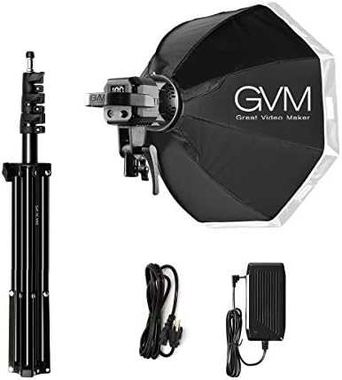 GVM 80W Videó Lámpa, Stúdió Fény a Fotózás, Softbox Világítás Készlet a Bowens-Hegy, CRI97+ 5600K színhőmérsékletű