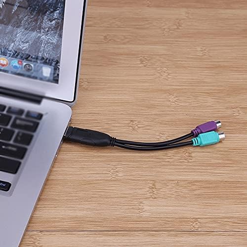 LMMDDP USB Dual PS 2 USB-Kábel a Férfi-Nő/2 Átalakító Adapter Kábelét a Billentyűzet, az Egér-PS2-USB