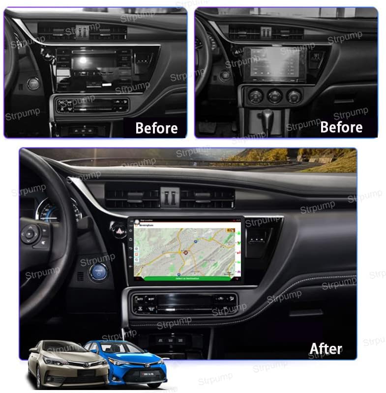 10.1 4+64 gb-os Android 10 Dash Autó Sztereó Rádió Alkalmas Toyota Corolla 2014~ fejegység, GPS, Navigáció