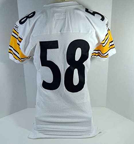 2001 Pittsburgh Steelers 58 Játék Kiadott Fehér Jersey 46 DP21225 - Aláíratlan NFL Játék Használt Mezek