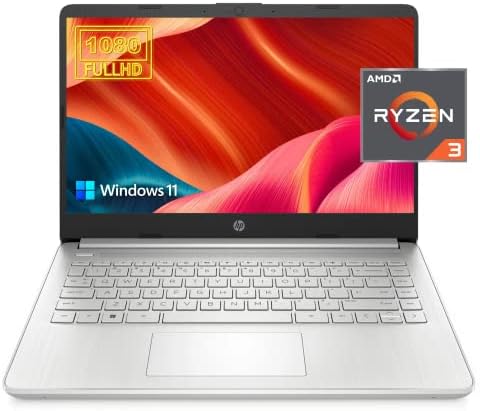 HP 2023 Legújabb 14 Laptop Termelékenység,a Szórakozás, 14 FHD Kijelző, 8 GB RAM, 256 gb-os SSD, AMD Ryzen