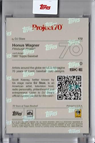 2021 Topps Projekt 70 Baseball Kártya 172 1987 Honus Wagner által DJ Skee - Művész Előadás 1909 T206