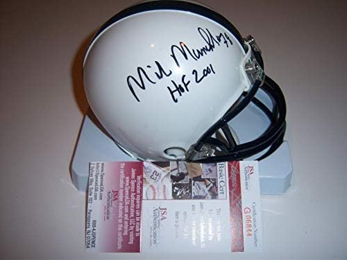 Mike Munchak Penn State Nittany Lions -, hof 2001 Szövetség/coa Aláírt Mini Sisak - Dedikált NFL Mini