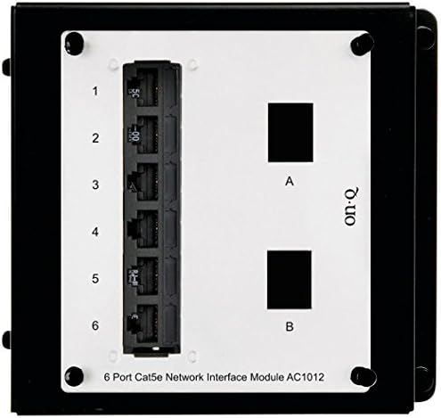 Legrand - OnQ 6 Port Hálózati Kapcsoló, Cat5e Hálózati Interfész Modul, Nagy Sűrűségű Mini Patch Panel