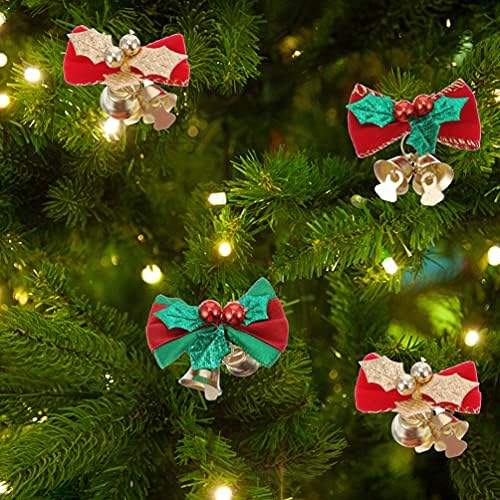 NUOBESTY Mini Íjak, Karácsonyi Dekoráció, Karácsonyi Masni a Harangok Karácsonyi Mini Bowknot Lóg Karácsonyi