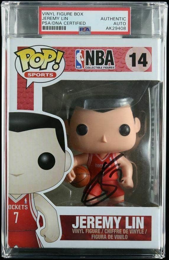Jeremy Lin Aláírt Funko Pop! A PSA/DNS Tokozott Houston Rockets - Dedikált NBA-Figurák