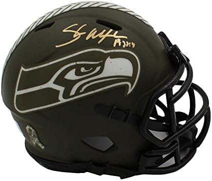 Shaun Alexander Aláírt Seattle Seahawks Sebesség Tisztelgés Szolgáltatás NFL Mini Sisak ZSOLT 37:4 Felirat,