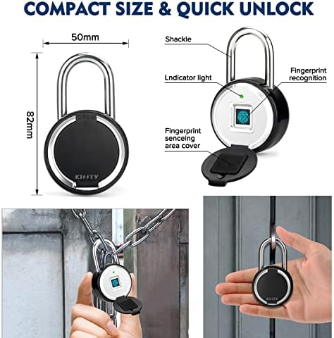 KISSTY Ujjlenyomat-Lakat, Okos, Szekrény Zár APP Bluetooth Zár Hüvelykujj a Tornaterem Zár USB Újratölthető