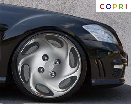 Copri Készlet 4 Kerék Fedezze 14 Coll Ezüst Dísztárcsa Snap-On Illik Chevrolet