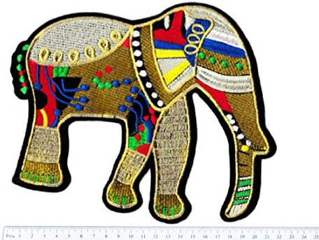 Gyönyörű XXL Thai, Indiai Elefánt Hímzés, Póló, Javítás 22cm - Szuper Patch - Kapucnis - Kabát, Táska