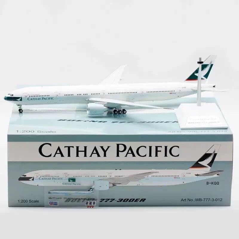 JFOX Cathay Pacific Airways Boeing B777-367/ER B-a kqq állvánnyal Limited Edition 1/200 FRÖCCSÖNTÖTT Repülőgép