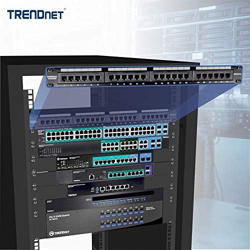 TRENDnet 24-Port Cat5-5e RJ-45 Árnyékolatlan UTP Patch Panel, Wallmount vagy állványba szerelhető, 100Mhz,