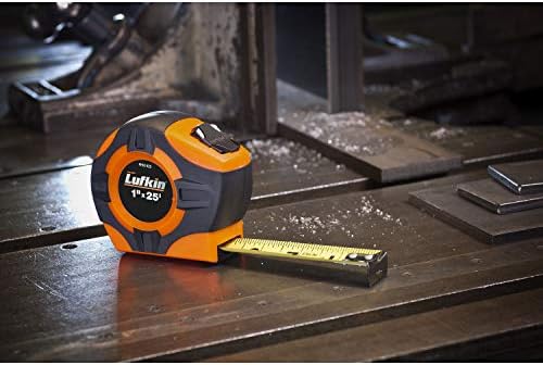 Félhold Lufkin 3/4 x 12' P1000 Sorozat Hi-Viz® Narancs Mérnök Sárga Ruhás A4-es Penge Hatalom Vissza mérőszalag