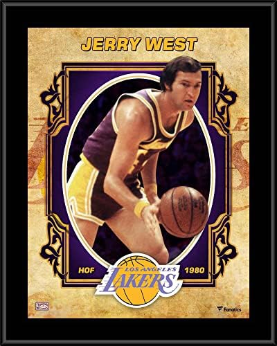 Jerry West Los Angeles Lakers 10.5 x 13 Szublimált Keményfa Klasszikusok Játékos Emléktábla - NBA-Csapat,