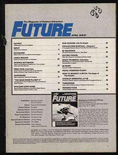 Jövő április 1-1978 COVERLESS Magazin Tudományos Kaland Magazin