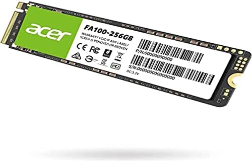 Acer FA100 256 gb-os SSD - M. 2 2280 PCIe Gen3 x 4 NVMe Interfész, 8 Gb/s, 3D-s NAND Belső ssd Merevlemez