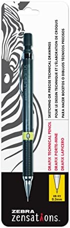 Zebra Toll Zensations Drafix Műszaki Ceruza, 0.3 mm, Sárga Ólom-Fokozatú Kijelző, 1-Gróf