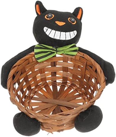 ABOOFAN Halloween Candy Kosár Fekete Macska Design Kosárba Élelmiszerek Z Kosár Ajándékok Édes Snack Jogosultja