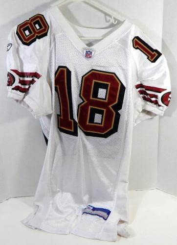 2004-ben a San Francisco 49ers Adam Herzing 18 Játékban Használt Fehér Jersey 42 DP28519 - Aláíratlan