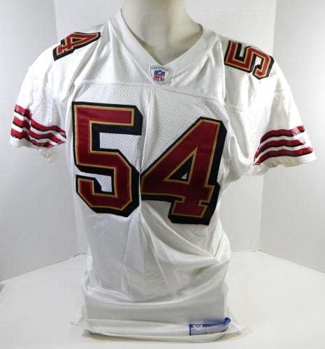 2002-ben a San Francisco 49ers Quincy Stewart 54 Játék Kiadott Fehér Jersey 46 DP29231 - Aláíratlan NFL