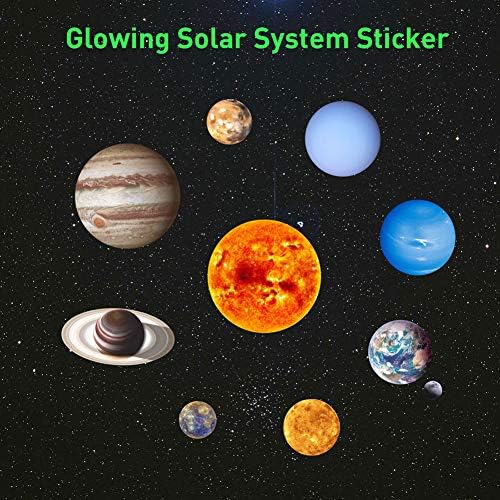 Izzó Fal Matrica, 10db Világító Naprendszer Témájú Izzó Fal Matrica lakberendezés Gyermekek Szoba Hálószoba